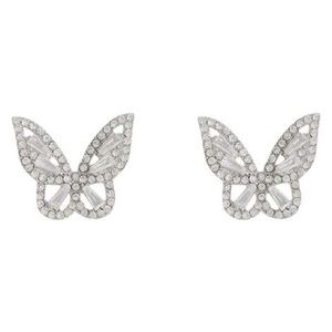 Gemelli Silver Butterfly Studs